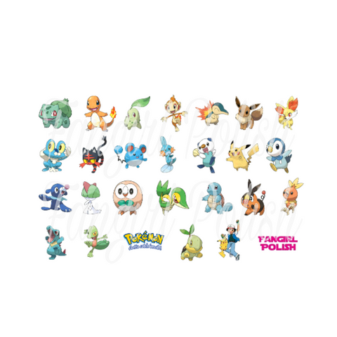 Catch Starters Water Slide Nail Decals