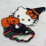 Witchy Kitty magnet or pin